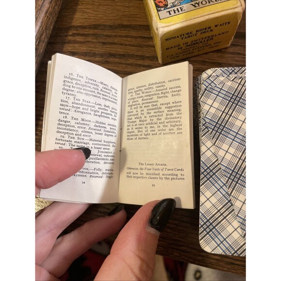 MINIATURE RIDER WAITE TAROT CARD DECK by U.S. GAMES VINTAGE 70’s COMPLETE - Picture 4 of 9